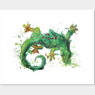 Green Gecko Posters and Art